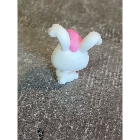 LPS pink white bunny mini Littlest Pet Shop toy figure - Picture 3 of 5